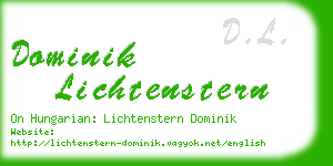 dominik lichtenstern business card